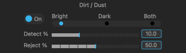 Digital Wet Gate's Dirt/Dust settings