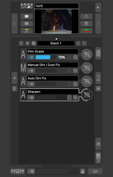 The Effects Stack Manager